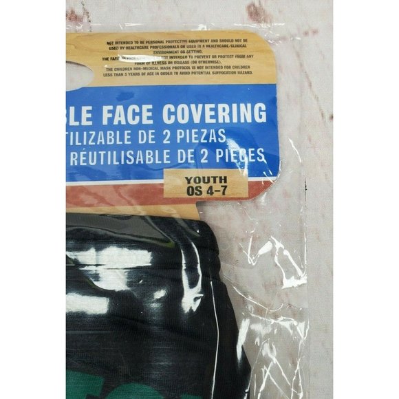 NBA Celtics Mask 2 Piece Reusable Face Covering Youth OS 4-7 - Picture 5 of 11